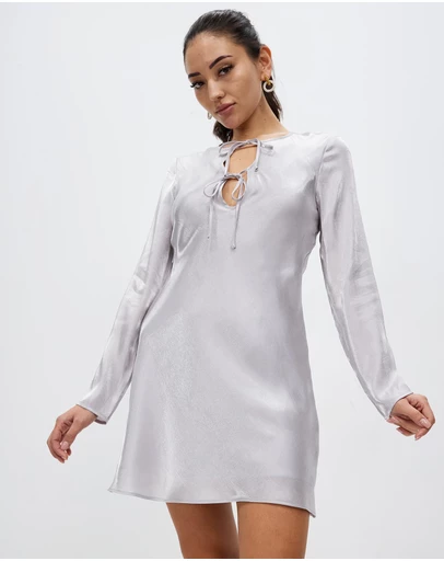 Third Form - Untamed Bias Tie Up Mini Dress