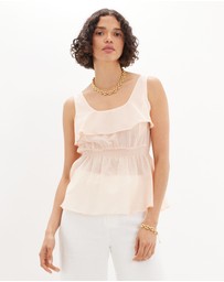 Amelius - Lorena Peplum Ruffle Top