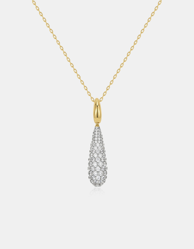 Ania Haie - Gold Pave Statement Teardrop Necklace