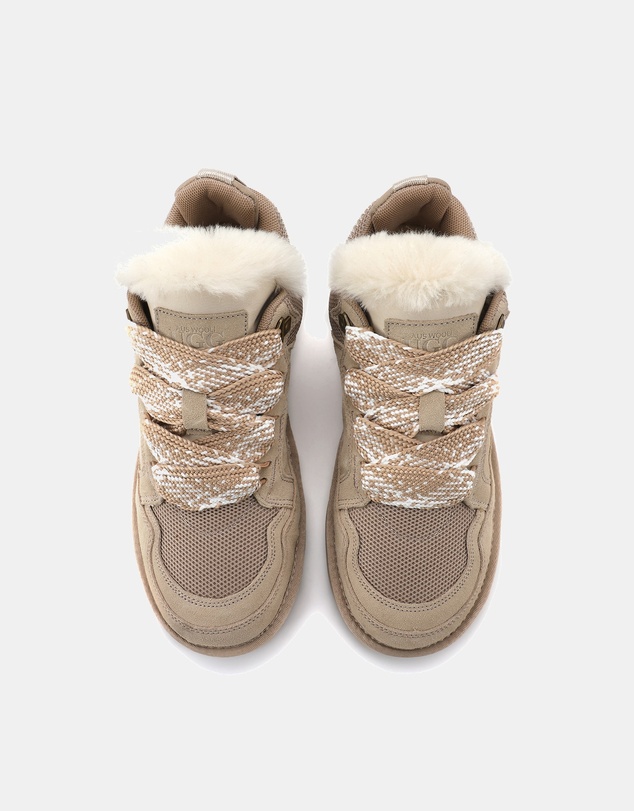 AusWooli Ugg Boots - Hamilton Sheepskin Wool Urban Chic Lace Sneakers