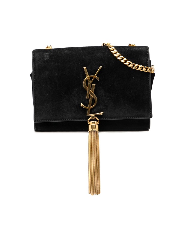 Pre-Loved by Azura Reborn - Pre-Loved Small Suede Monogram Kate Tassel Crossbody