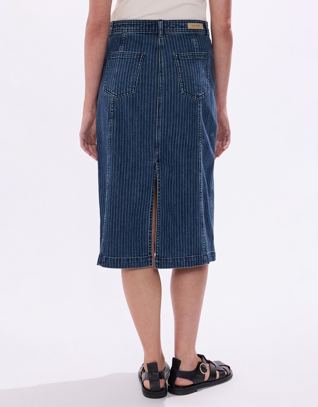 Marcs - Molly Pinstripe Denim Skirt