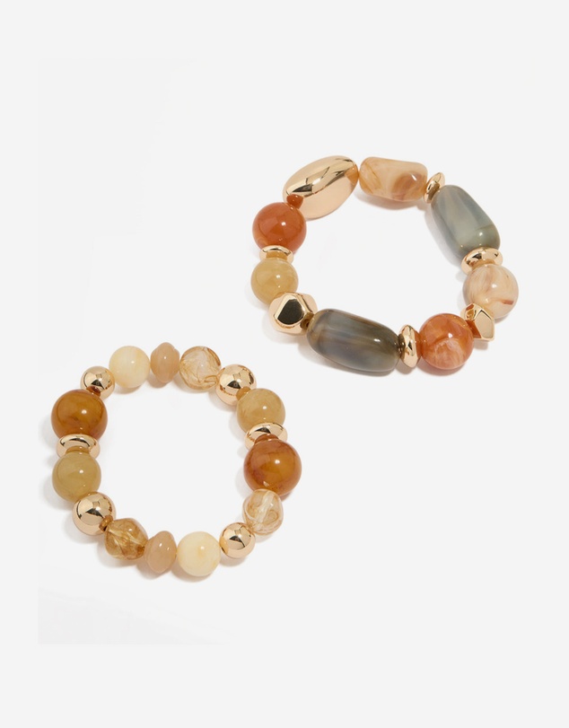 Lovisa - Mixed Beaded Stretch Bracelets 2-Pack