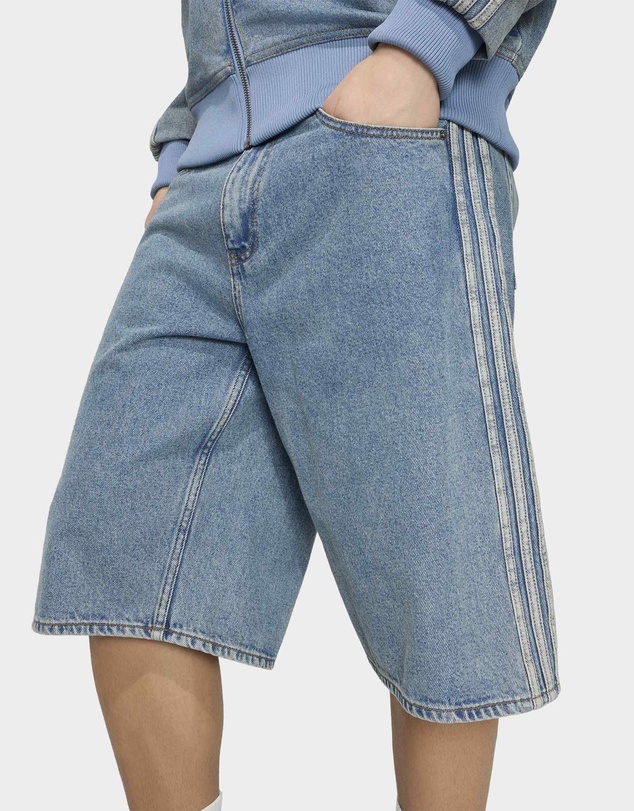 adidas Originals - FIREBIRD ADICOLOR DENIM JORTS MID-RISE STRAIGHT LEG Mens