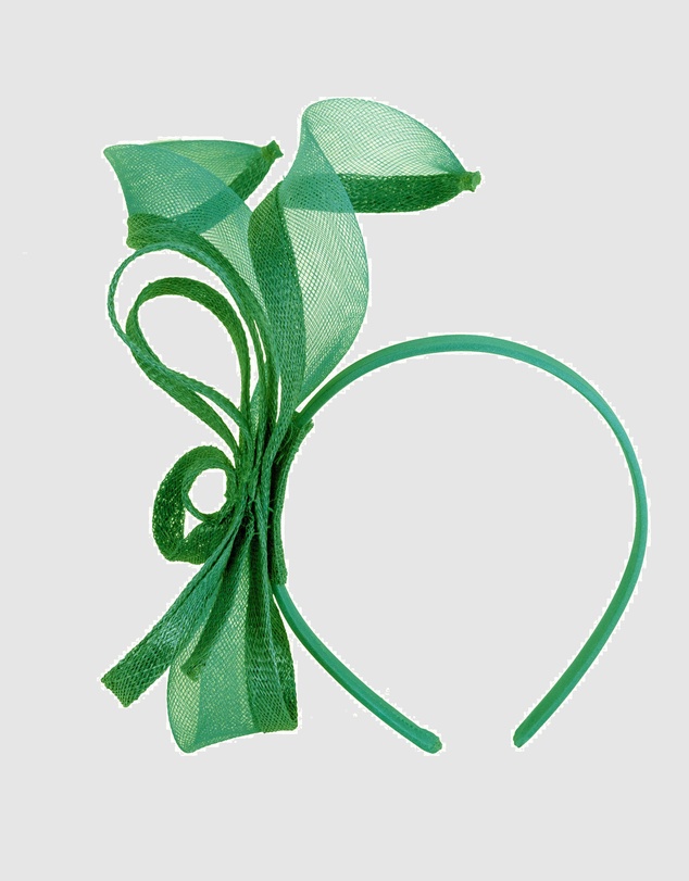 Max Alexander - Small Green Sinamay Loops Fascinator
