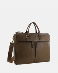 Pierre Cardin - Pierre Cardin Men's Italian Leather Business Briefcase/Messenger Bag