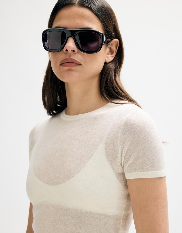 Minima Esenciales - Renna Lyocell Silk Blend Sheer Tee