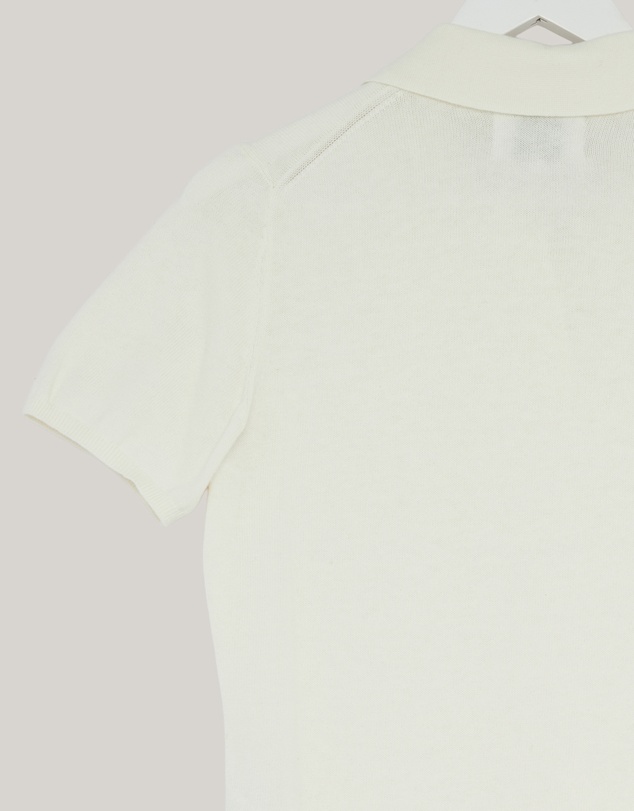 Revibe - Repaired Minima Esenciales Arlen Silk Blend Polo Knit Top - AU 12
