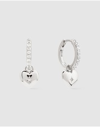 Wanderlust + Co - Heart Charm Huggie Earrings