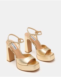 Steve Madden - Miliana Gold Leather Heels