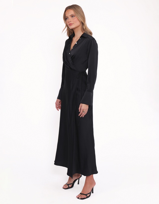 Petal & Pup - Verna Long Sleeve Maxi Dress - Black