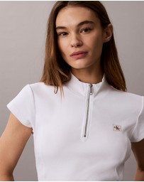 Calvin Klein Jeans - Monologo Patch Rib Zip Top