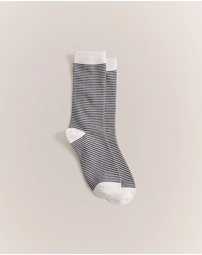 Trenery - Stripe Crew Sock in Night Sky
