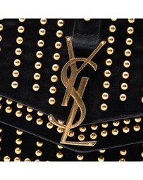 Pre-Loved by Azura Reborn - Pre-Loved Medium Studded Suede Monogram Sulpice Crossbody