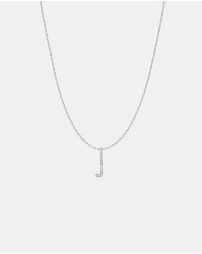 Ania Haie - Ania Haie Silver Letter J Initial Necklace
