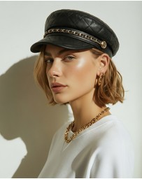 Mossée - Mila PU Leather Painter Hat
