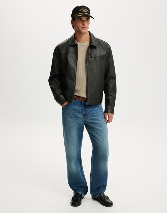 Cotton On - Cropped Fit Textured Long Sleeve T-Shirt