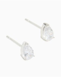 Lovisa - Sterling Silver Cubic Zirconia Pear Stud Earrings