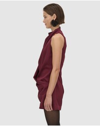 CAMILLA AND MARC - Aeris Draped Satin Mini Dress