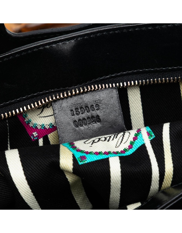 Pre-Loved by Azura Reborn - Pre-Loved Suede and Patent Peggy Bamboo Top Handle Bag