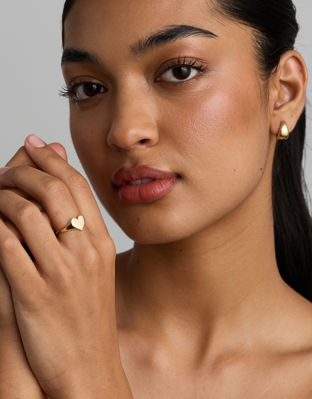 Michael Hill - Heart Signet Ring in 10kt Yellow Gold