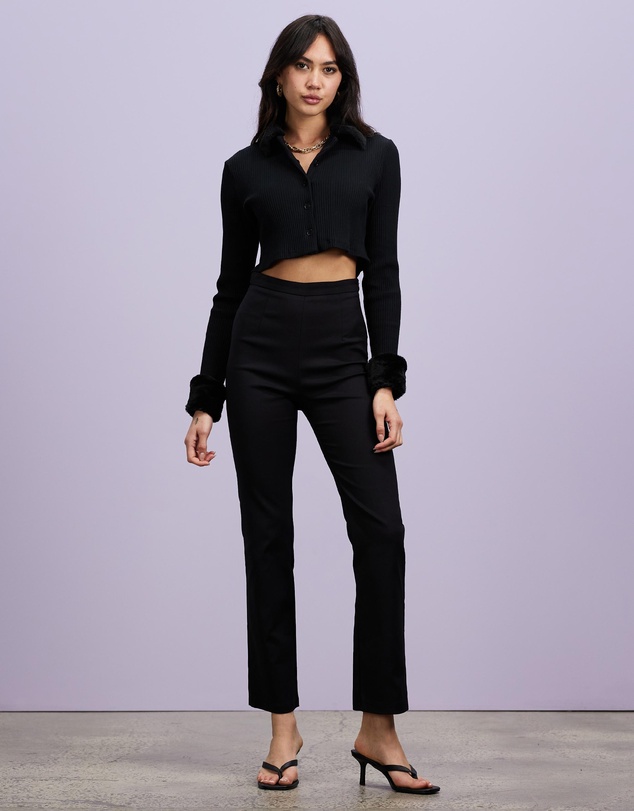 Dazie - Deja Vu Fitted High-Waisted Pants