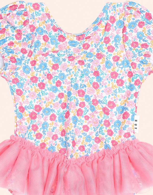 Huxbaby - Vintage Floral Peplum Swimsuit - Babies-Kids
