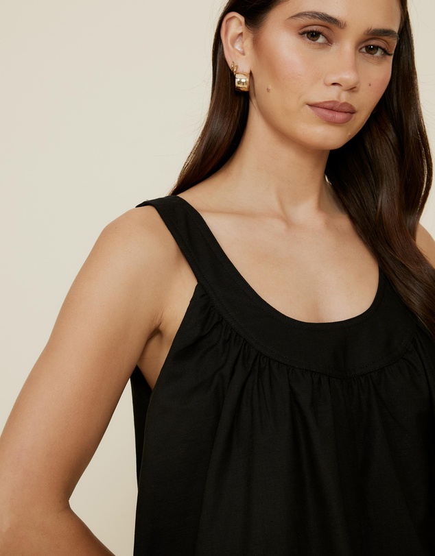 The Fated - Camille Linen Blend Mini Dress