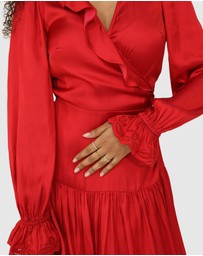 Belle & Bloom - Wild Flower Embroidered Wrap Dress