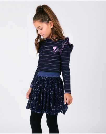 Navy Purple Stripe