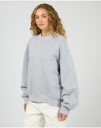 All About Eve - Serif Oversized Box Crew Grey Marle