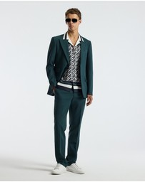 Calibre - Double Crepe Suit Jacket Hunter Green