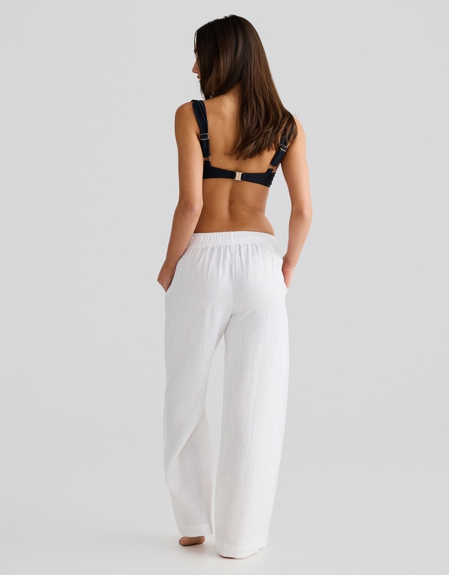 Vacay Swimwear - White Linen Pants