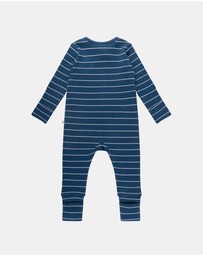 Kynd Baby - Organic Cotton Waffle in Navy Stripe