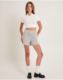 Alice In The Eve - Amber Crop Polo Knit