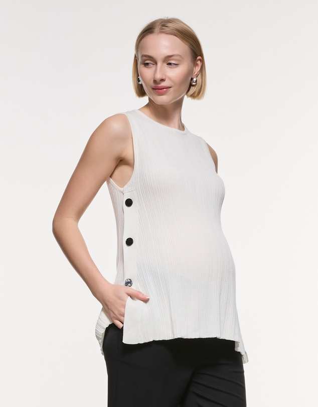 Soon Maternity - Collette Linen Knit Feeding Tank