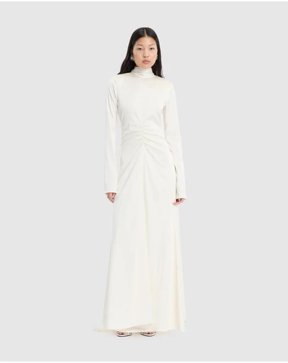 ROTATE - LS Scarf Dress