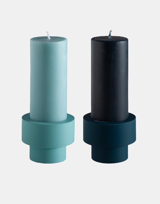 porter green - flipp sml silicone unbreakable candle holder set