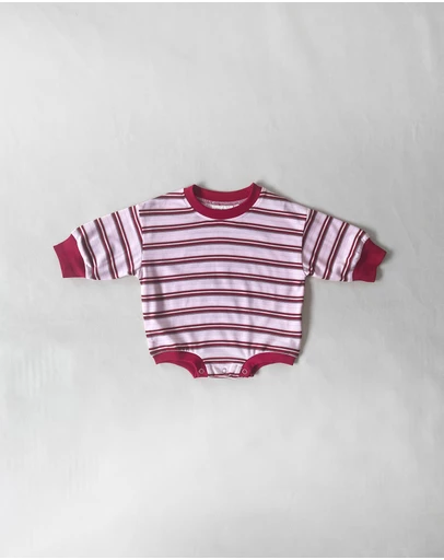 Tiny Trove - Mattie Stripe Cotton Bodysuit - Babies