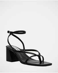 Steve Madden - Ansel Black Leather Heels