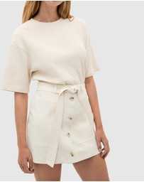 Seed Heritage - Belted Pocket Mini Skirt