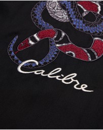 Calibre - Snake Embroidered Short Sleeve Shirt Black