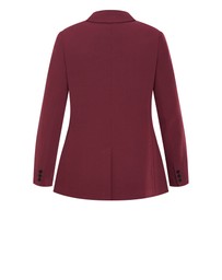 City Chic - Plus size JKT RELAXED ALENA S - Berry