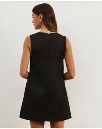 Atmos&Here - Poppy Structured Satin Mini Dress