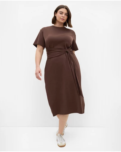 City Chic - Gina Waist Detail Midi Dress
