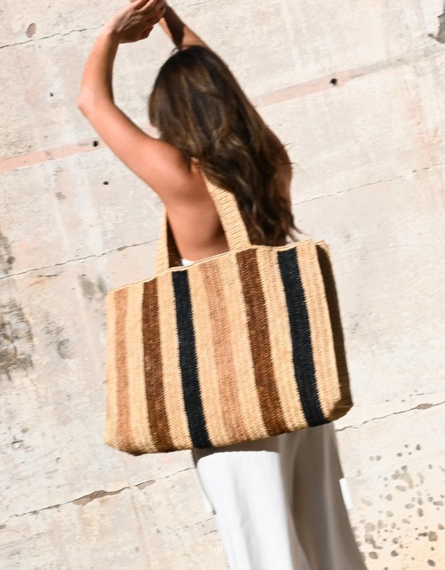 Mimmi Terra - Raffia Zitti Bag Tiramisu