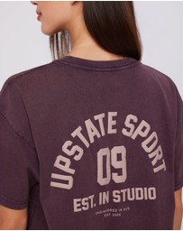 Upstate - Thrive Tee - Washed Merlot