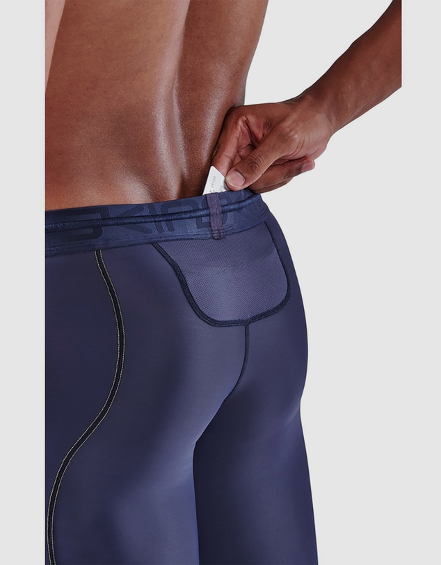 SKINS - SKINS Compression Men's Series-3 Running/Gym Long Tight Navy Blue