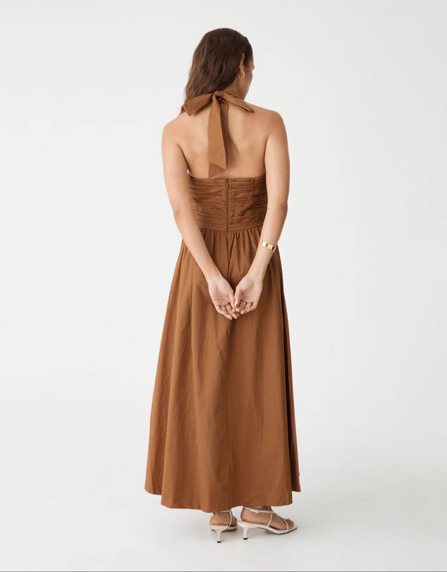 Forcast - Kayleigh Cotton Halter Dress