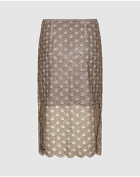 ROTATE - Scallop Sequin Midi Skirt